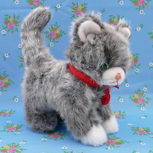 Vintage Steiff Tabby Cat Plush Toy Soft Toy