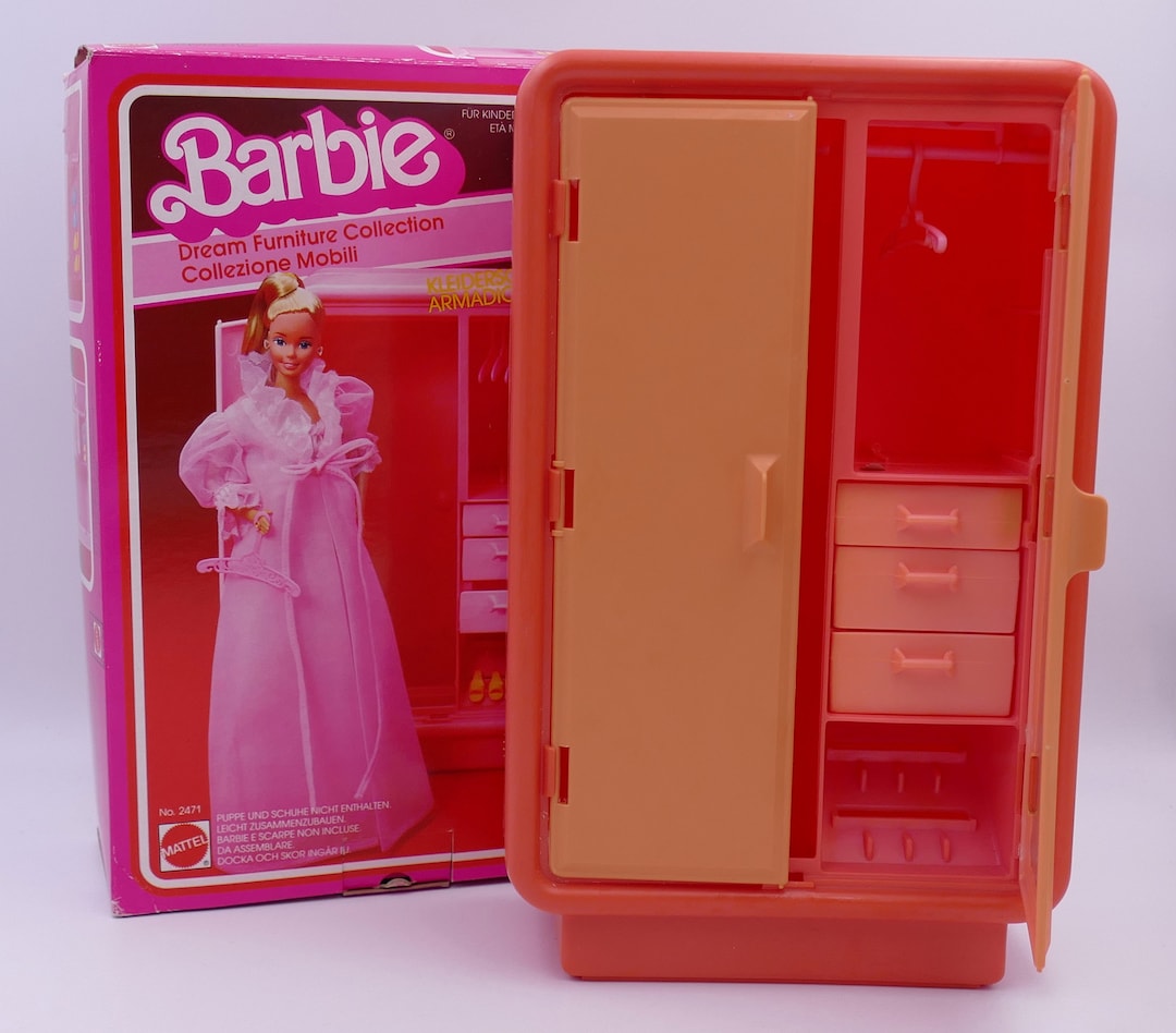 1982 Mattel Barbie Dream Furniture Collection Armoire Wardrobe Etsy
