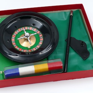 1950&#39;s Merit De Luxe Roulette Croupier Rake England Original Box