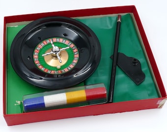 1950's Merit De Luxe Roulette Croupier Rake England Original Box
