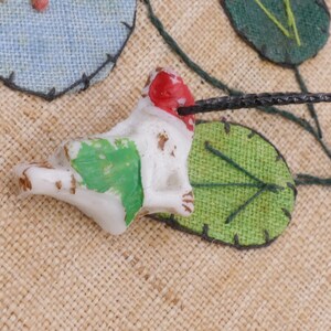 Antique 1930&#39;s Czech Glass Gnome Charm