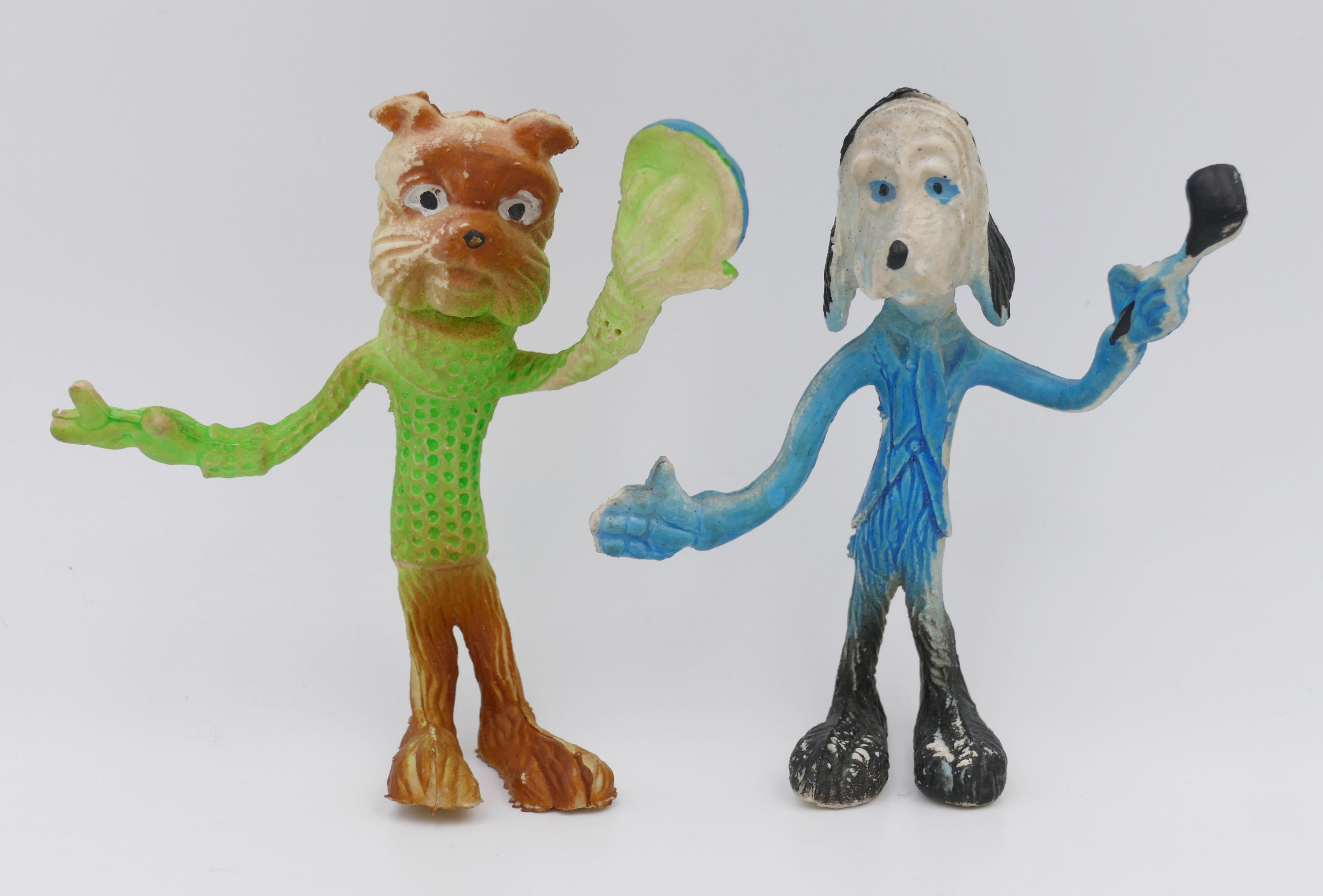 1980's Pair of Rubber Hound Dog Bendy Figurines Hong Kong - Etsy