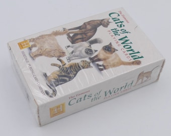 Vintage Cats of the World-kaartspel uit 1997, compleet verzegeld en ongeopend