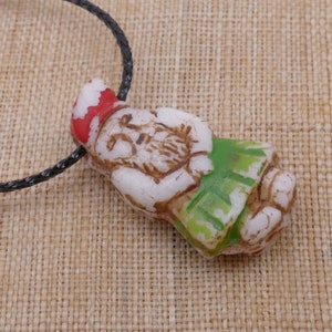 Antique 1930&#39;s Czech Glass Gnome Charm