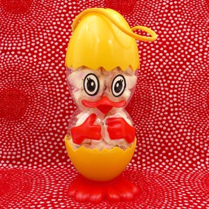 Vintage Hatching Duckling Candy Dispenser Savings Bank Coin Bank Original Contents