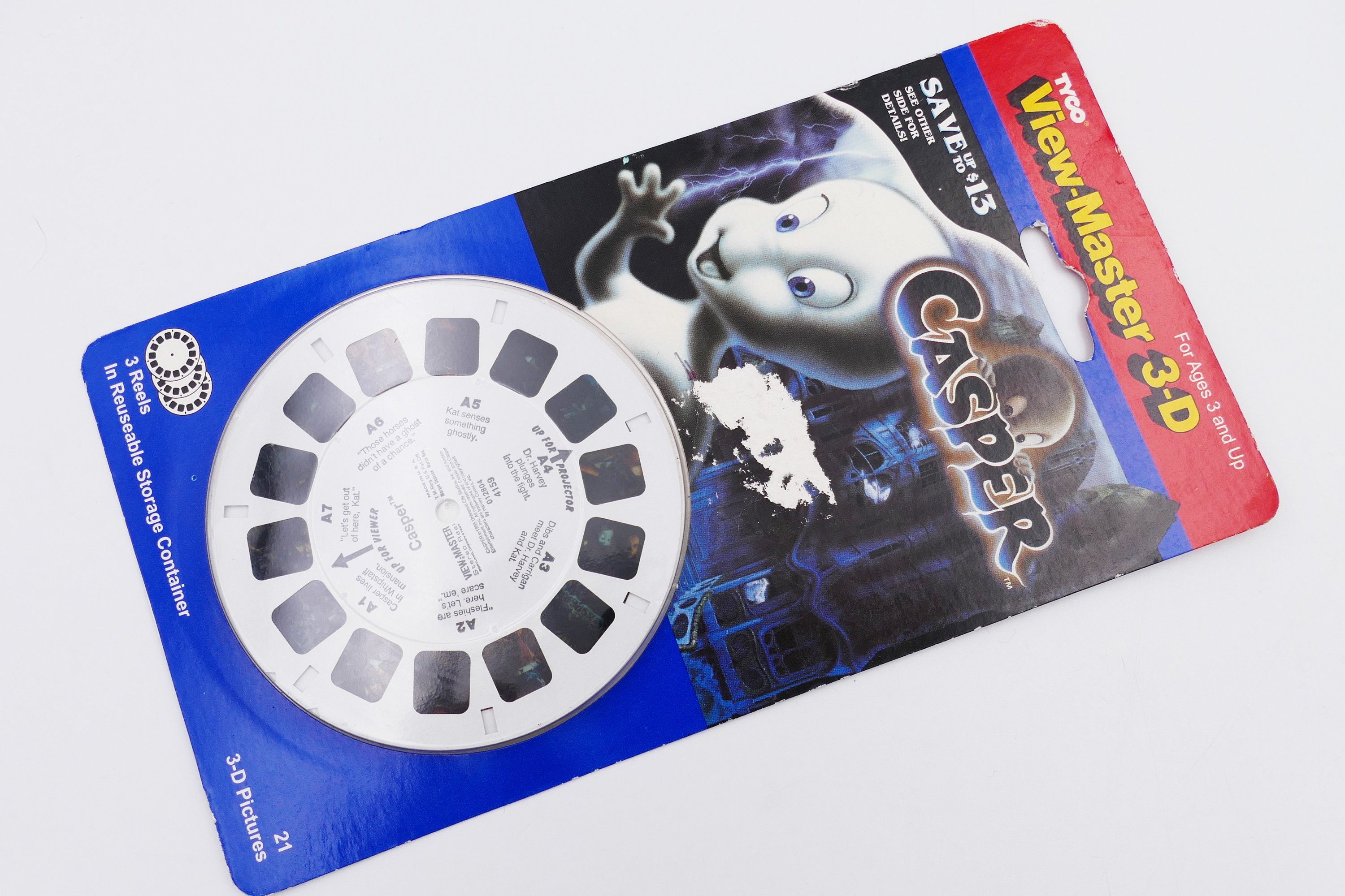 1995 View-master Casper 3D Reels Card Sealed Unused 