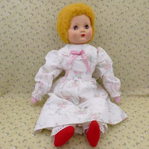 Vintage 1950&#39;s Celluloid and Cloth Sleepy Eyed Doll