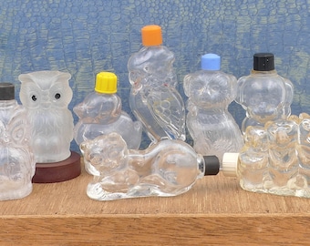 1930's Antique Mid-Century Collectable Miniature Glass Character Figural Perfume Bottles - Pick and choose option