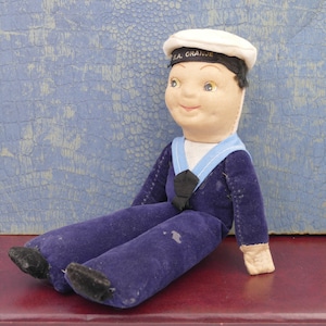 1950s Jollyboys S.A. Oranje Steamship Souvenir Sailor Doll Jolly Boy Norah Wellings Type Nautical Memorabilia