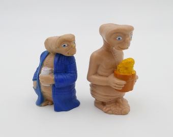 Vintage 1980's ET The Extra-Terrestrial PVC Figurine Pair