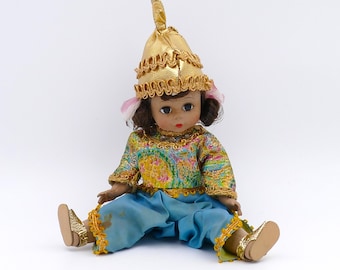 ヴィンテージのタイのダンス人形：職人による民芸品のカップル、民族