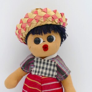 Vintage Guatemala Folk Art Souvenir Doll South American Folk Art