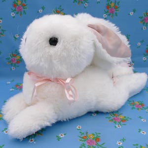 Vintage White Pink Bunny Rabbit Plush Toy Fairview Taiwan