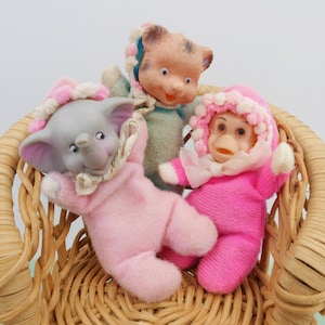 Vintage 1970's Matchbox Baby Sweet William Animal Beanie Baby - Pick and choose option!