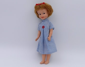 Vintage 1960-tals Penny Brite helt ledad vinyl docktopper Deluxe Reading