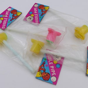 Vintage 1970er Jahre Neuheit Dime Store Automat Spielzeug Kunststoff Bubble Pipe Hong Kong Originalverpackung