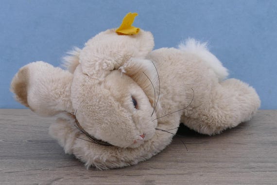 1970年代ヴィンテージ シュタイフ社製 眠っているうさぎのぬいぐるみ