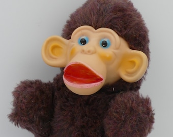ヴィンテージ おさるのポッケ 猿のゴム製フェイスぬいぐるみ - 日本の