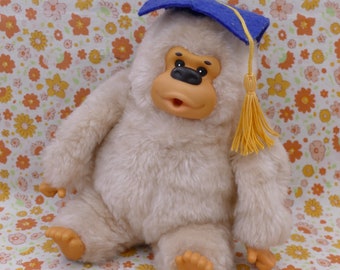 Vintage 1974 Monchhichi Monkey Plush Toy: Sekiguchi Japan