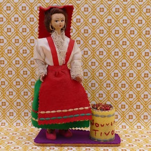 Vintage Italian Handmade Eros Folk Art Doll Little Match Girl Tivoli Souvenir