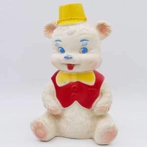 1960er Vintage Teddybär Quietschegummi
