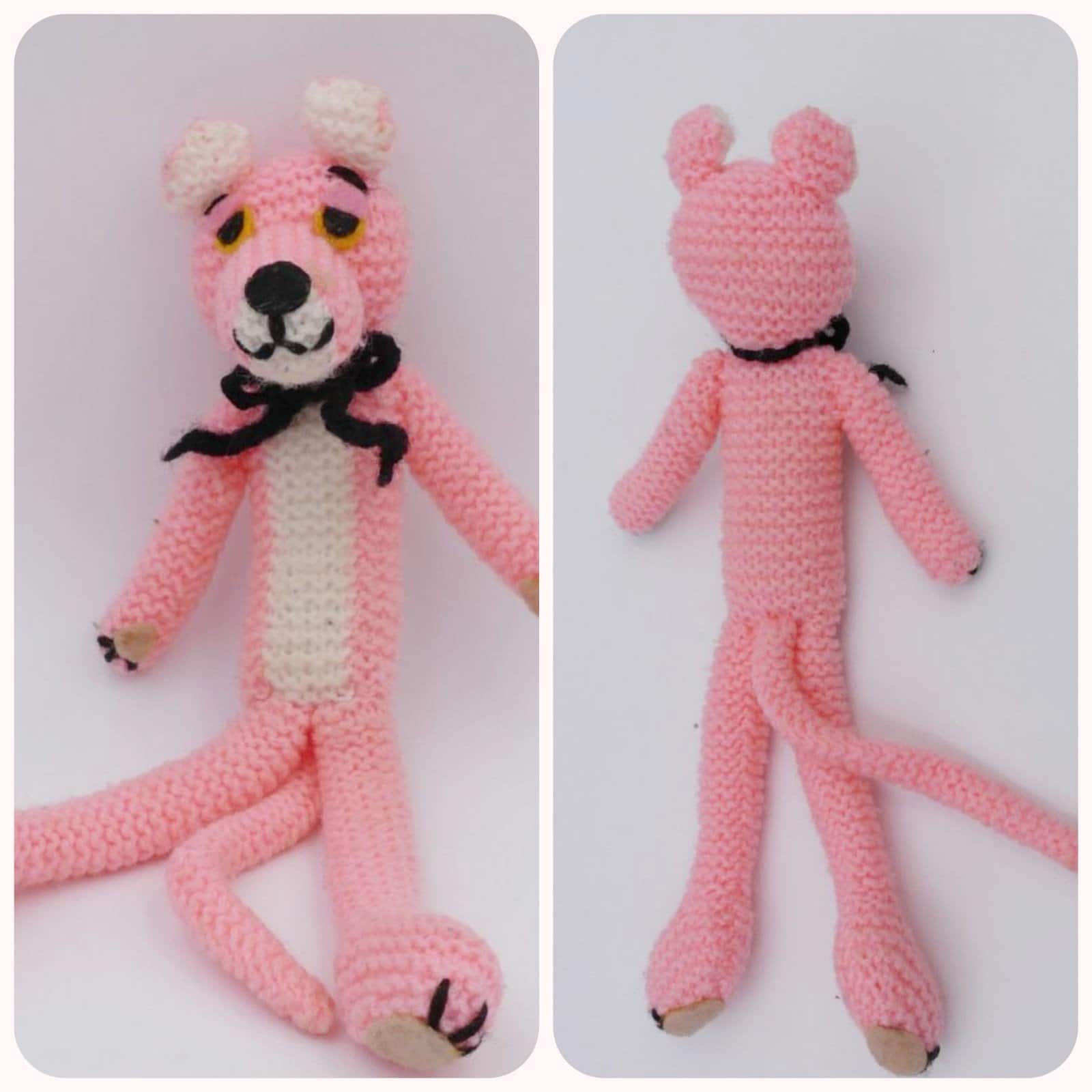 Pink Panther 1980's Novelty Toys Collectibles Puzzle Knitted Soft