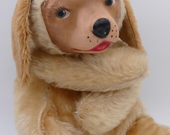 Gund Clone Rubber Face Mohair Hound Dog Soft Toy Rare 1950's