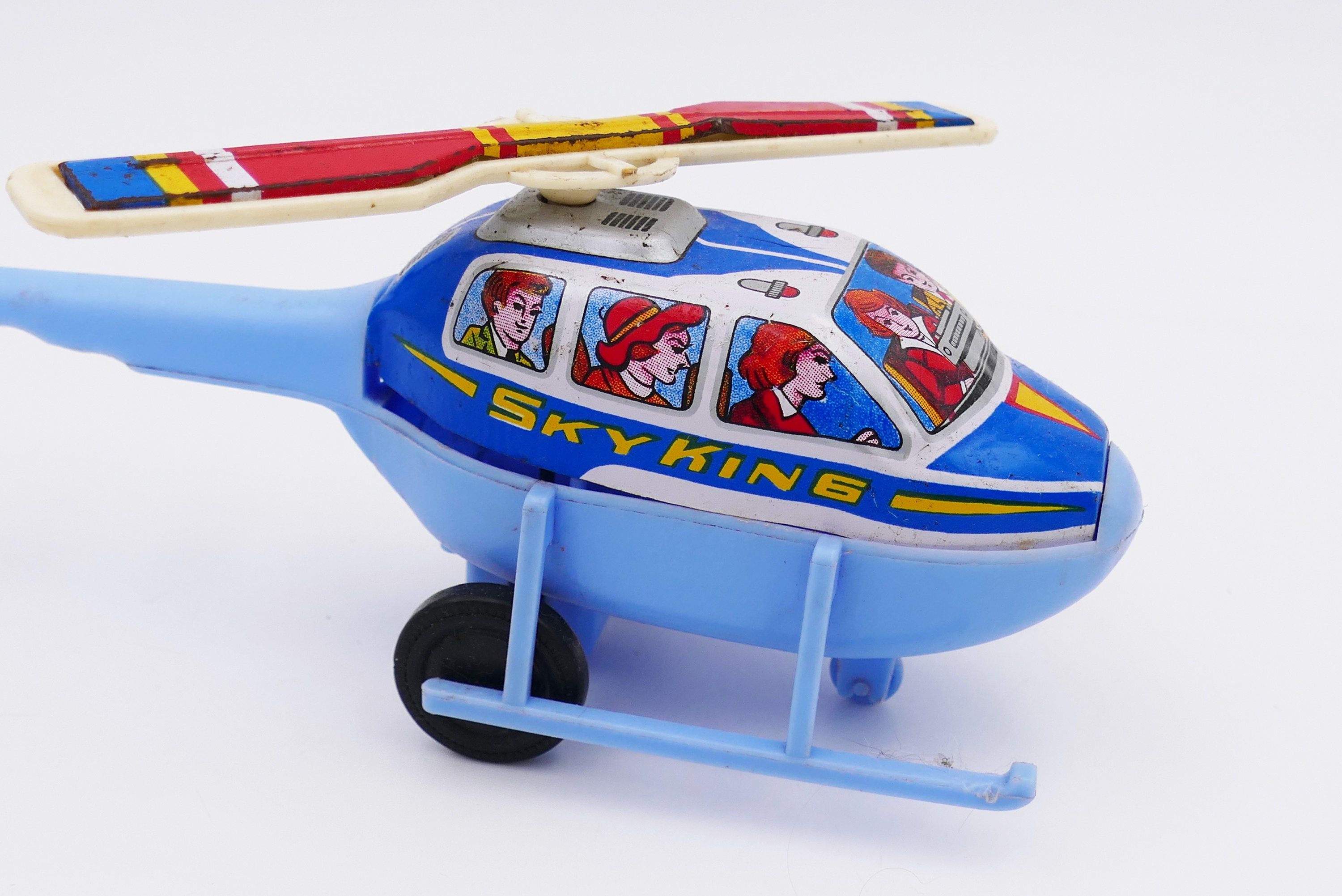 Tin Litho 1960's Sky King Toy Helicopter Japan - Etsy Tin Litho 1960's Sky King Toy Helicopter Japan - Etsy
