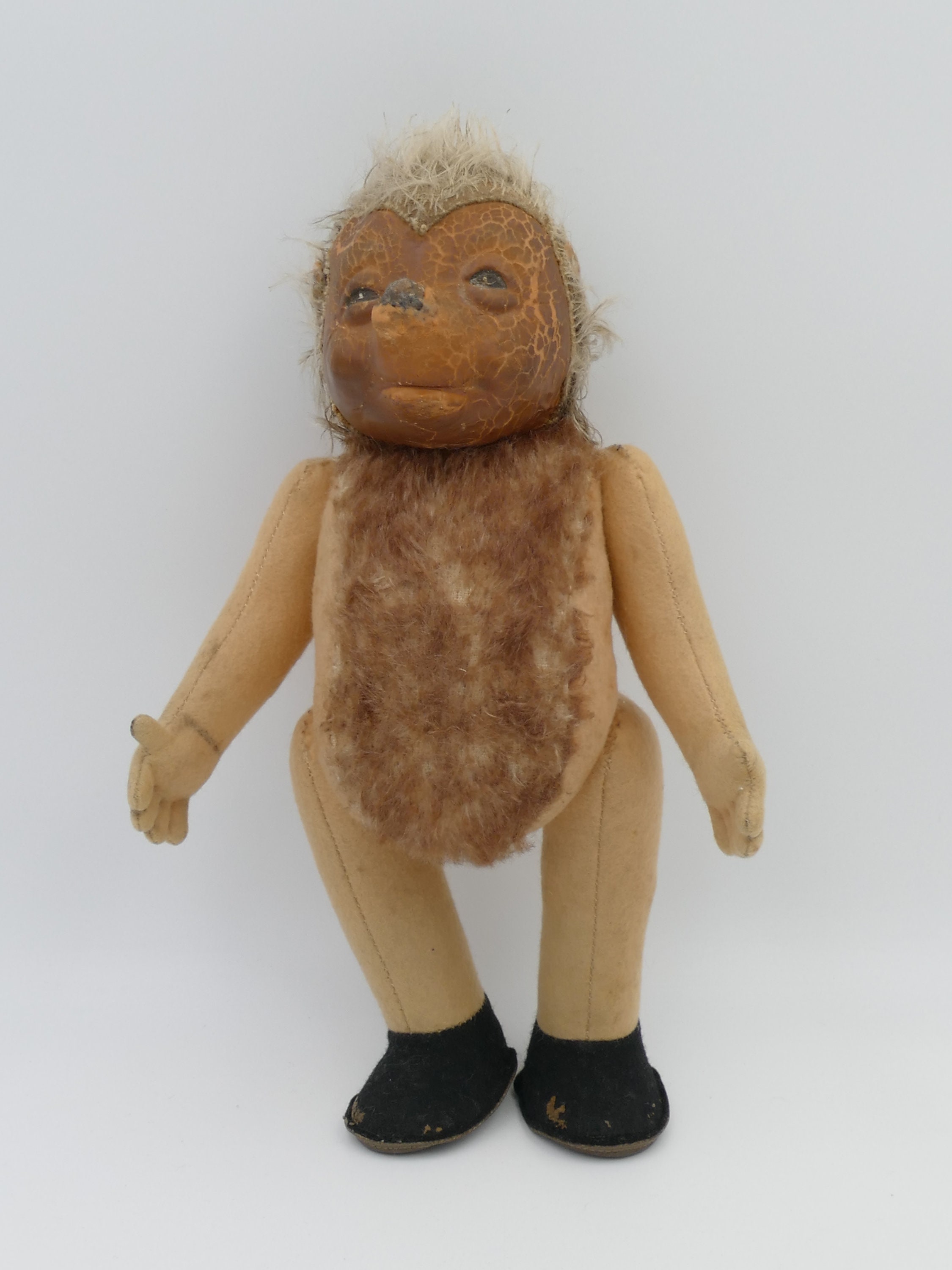 Pair of Vintage 1950's Original LARGE Steiff Hedgehog Doll