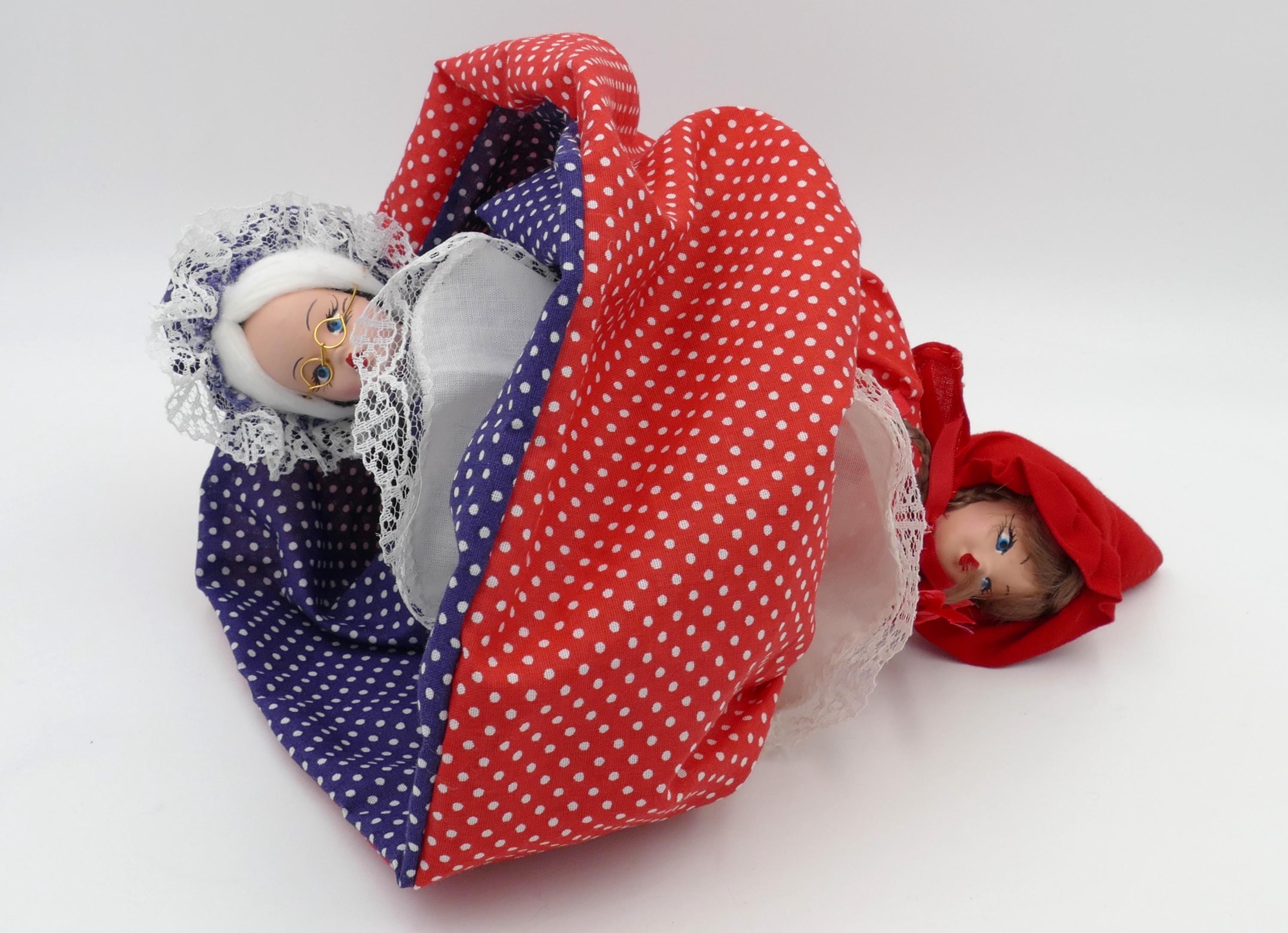 Vintage 1980's Fairytale Topsy Turvy Reversible Doll Little Red Riding Hood  Grandma Big Bad Wolf - Etsy, image size:3000x2174