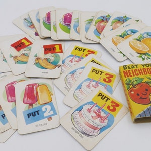 1950&#39;s Vintage Beat Your Neighbours Card Game Original Box