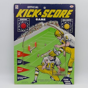 Vintage 1970 Official Kick-A-Score Game Football Novelty Toy USA