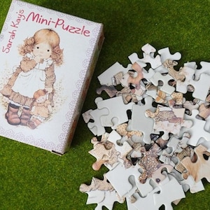 Vintage 1970&#39;s Sarah Kay&#39;s 54 Piece Mini Board Jigsaw Puzzle