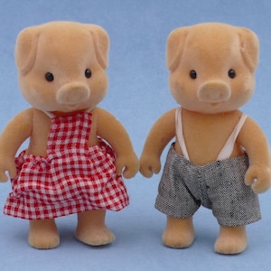 1980&#39;s Forest Families PIG Dad Mom MC Toy Vintage