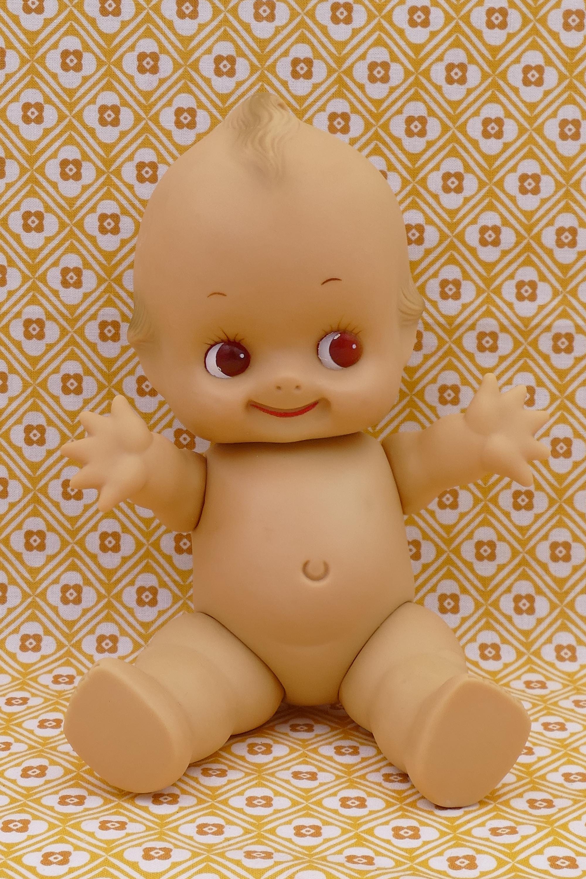Vintage 1960's Vinyl Rubber Rare Brown Eyed Kewpie Cupie Cupid