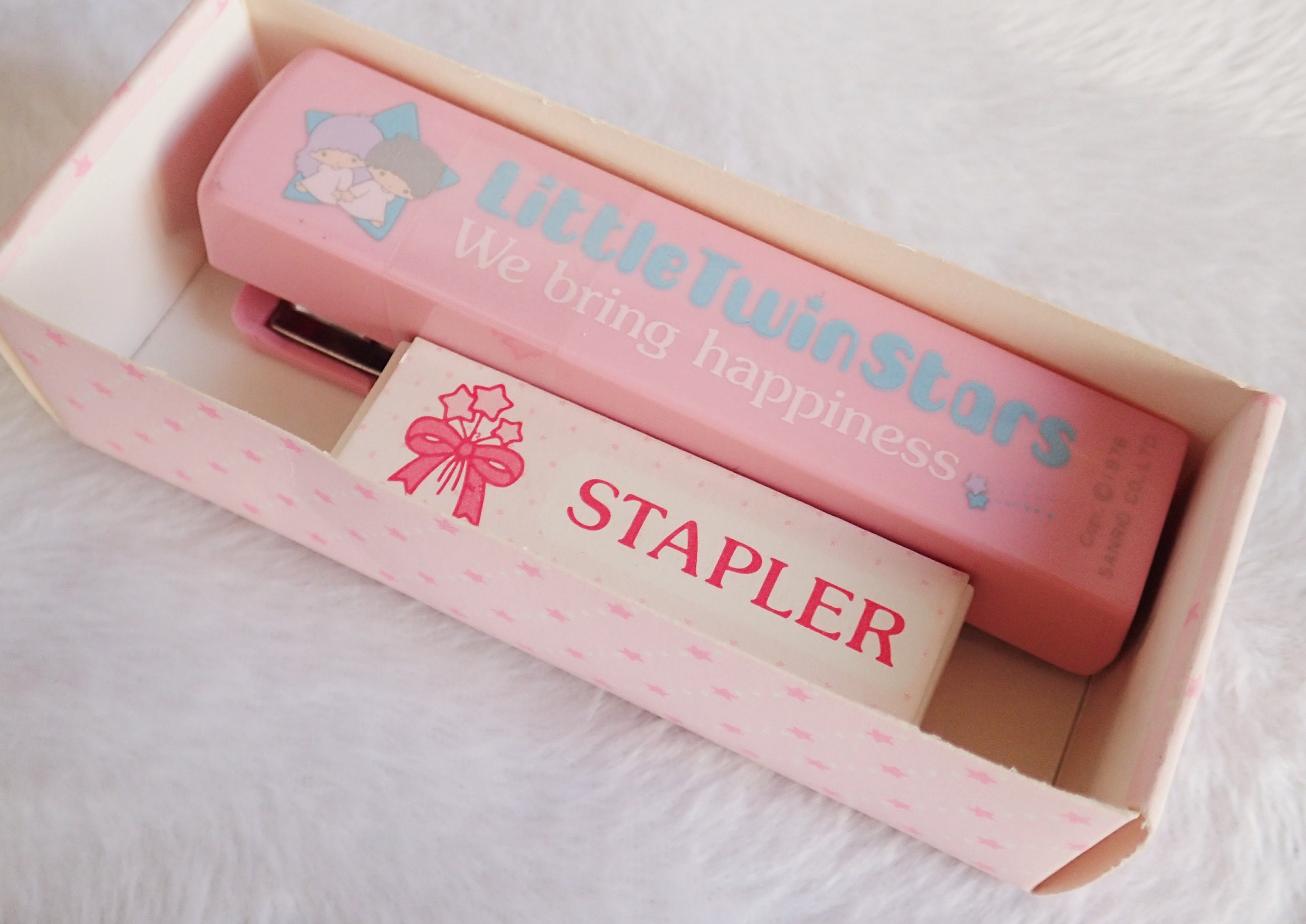 1976 Vintage Sanrio/kawaii 'little Twin Stars' Stapler Set 可愛い