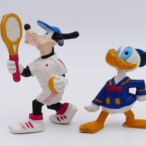 Vintage 1982 Walt Disney PVC Figurines Donald Duck Goofy