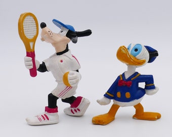 Vintage 1982 Walt Disney PVC Figurines Donald Duck Goofy