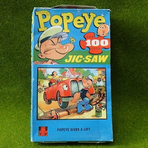Vintage 1960&#39;s Popeye Jig Saw Puzzle by Tower Press