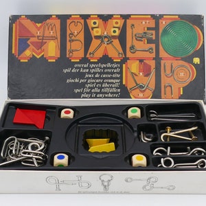 Vintage 1970's Mixed Up Metal Puzzles Brain Teaser Original Box