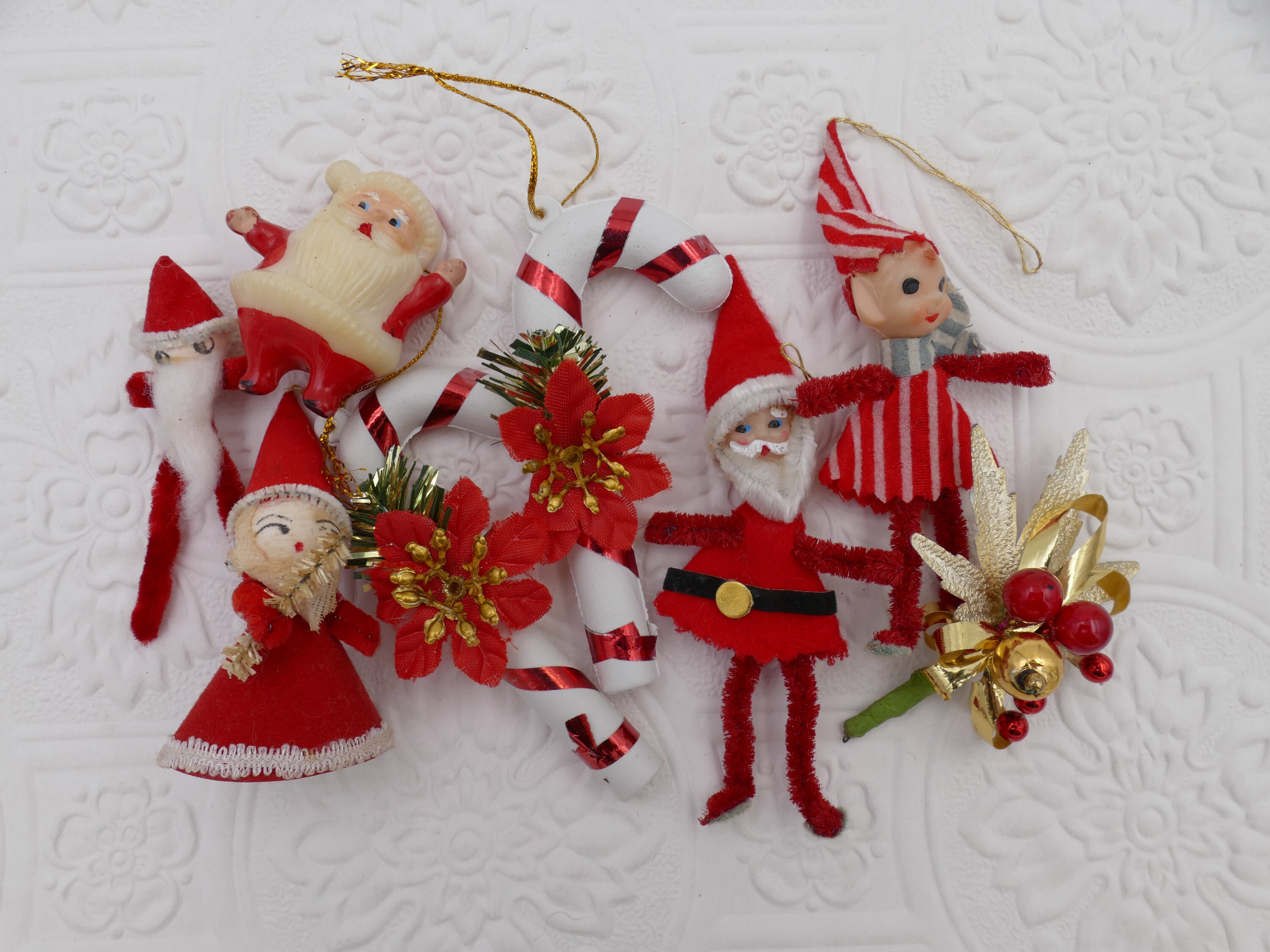 Vintage Midcentury Christmas Ornaments Decoration Lot Etsy