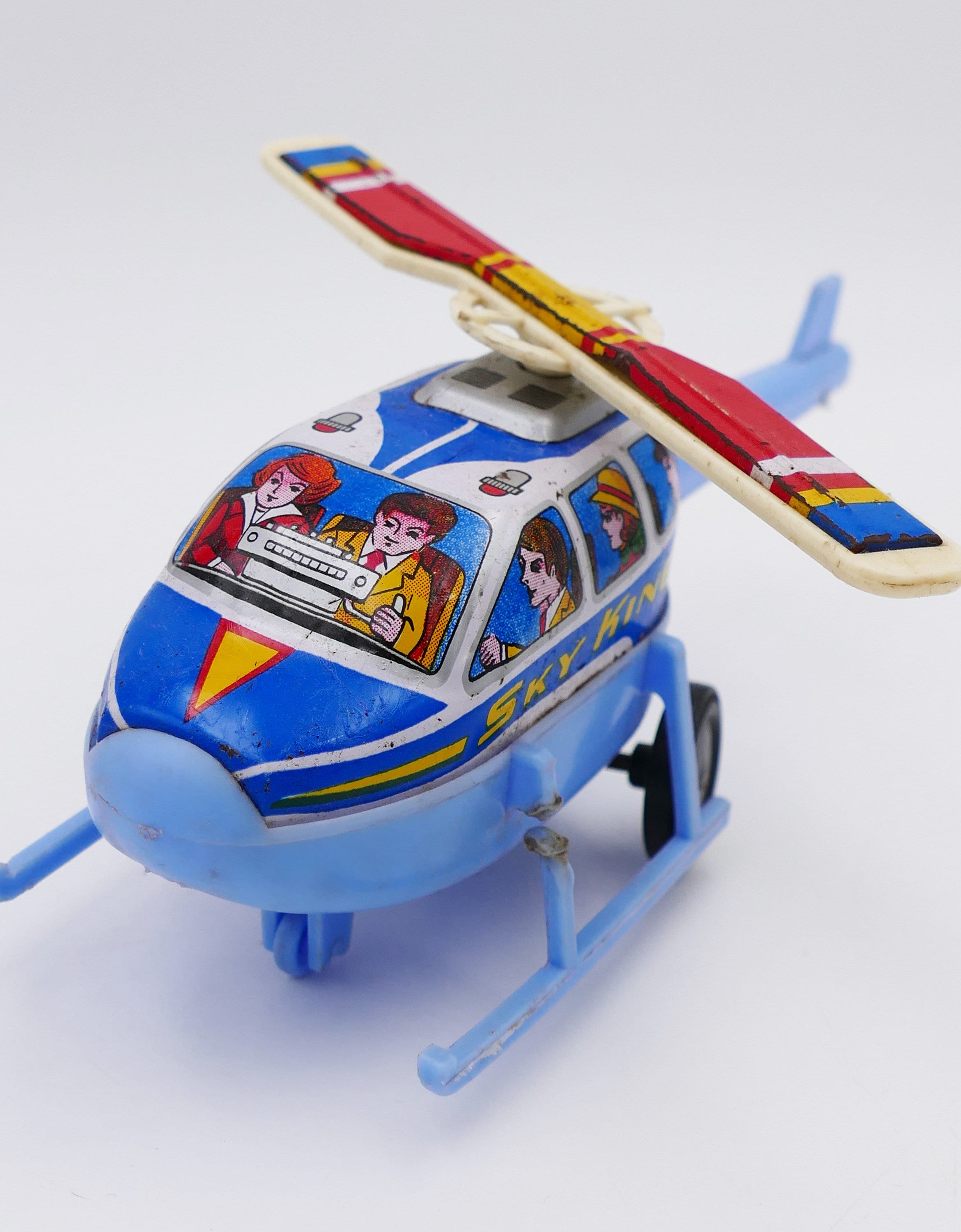 Tin Litho 1960's Sky King Toy Helicopter Japan Etsy
