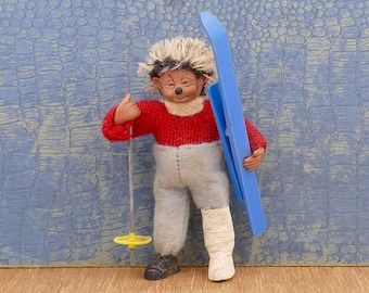ヴィンテージ PETER FIGUREN オーストリア Vintage 1950's Peter-Figuren Chimney Sweep Hedgehog Figurine