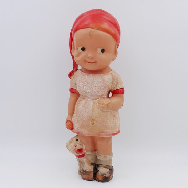 Vintage 1950's Celluloid Girl Doll Figurine