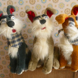 Vintage 1970s Disney Lady and the Tramp Plush Toys Soft Toys Pick and Choose option