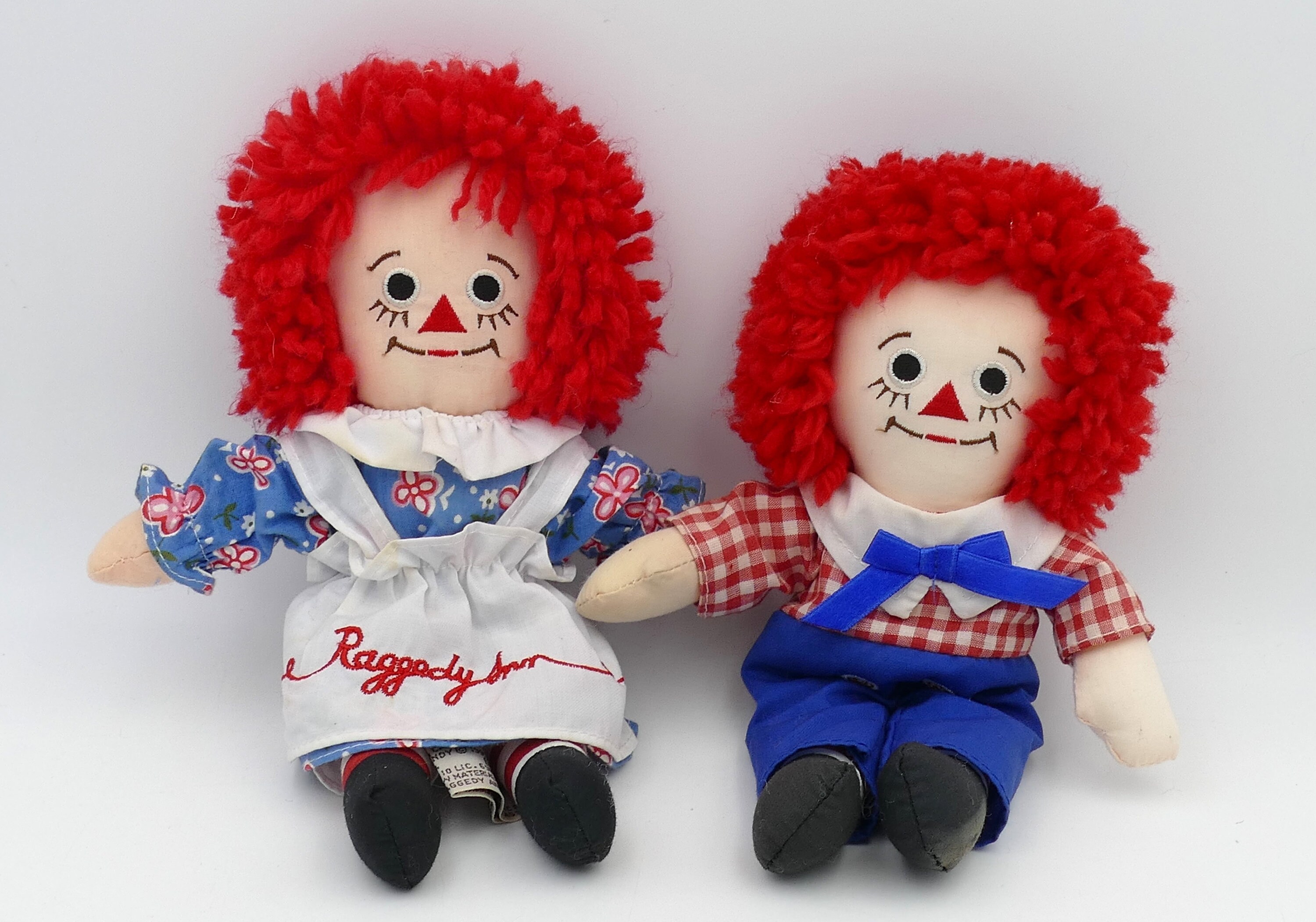 1990's Raggedy Ann Raggedy Andy Dolls Rag Dolls Applause Inc