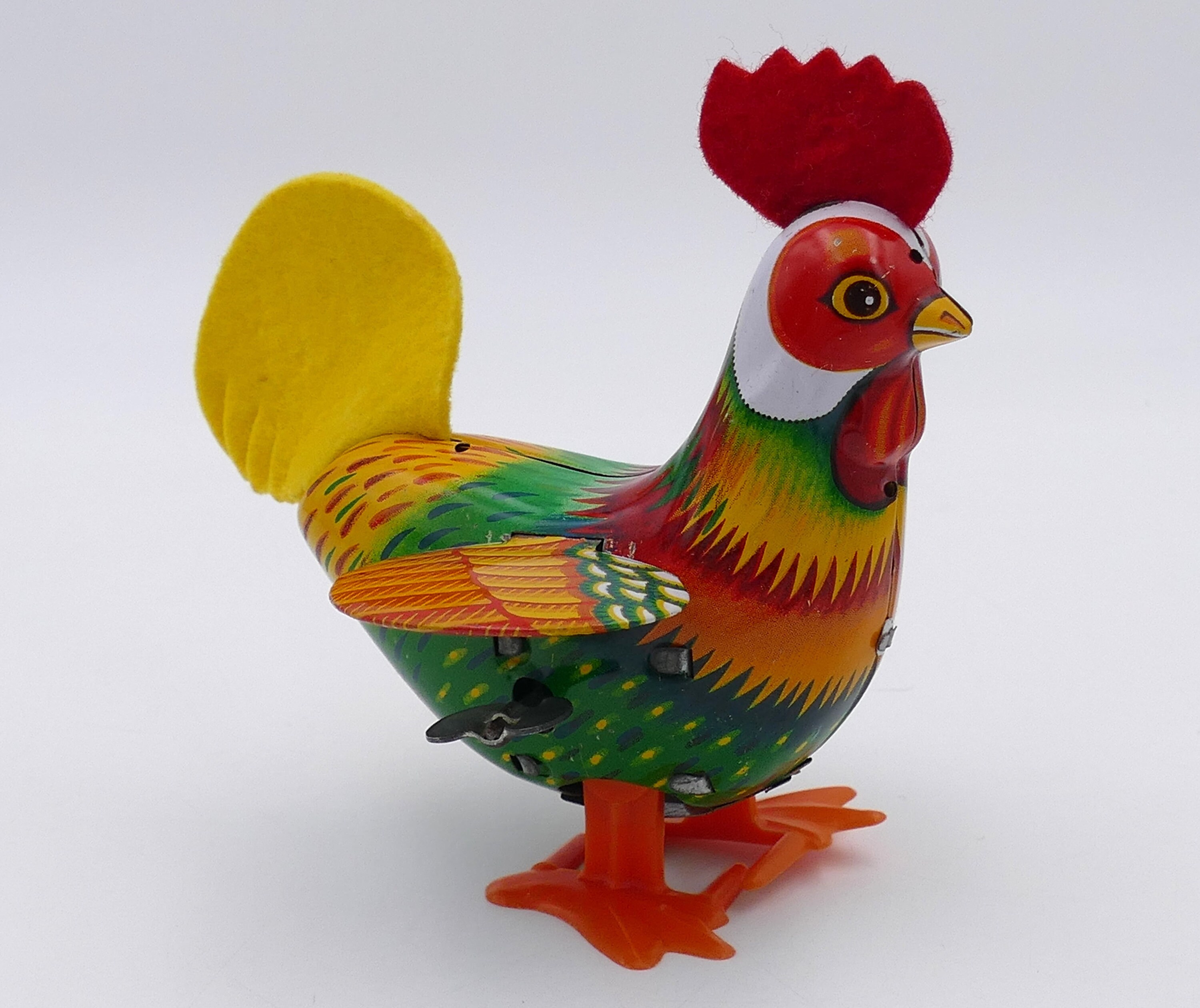 【中古】 Rooster Pop / Rock / Momentous 1970's Tin Litho Wind-up Clockwork 'rudy the Rooster