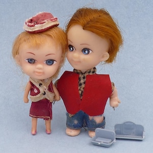 1960年代のLiddle Kiddle Storykin CLONE人形 ペア 香港