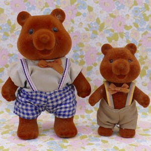 1980&#39;s Forest Families BEAR Family Dad Boy MC Toy Vintage