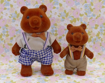1980's Forest Families BEAR Family Dad Boy MC Toy Vintage